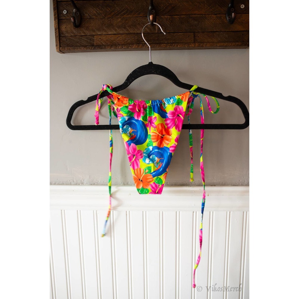 Frankies Bikinis Tia Floral String Bikini Bottom Swim Large NEW - Picture 3 of 4